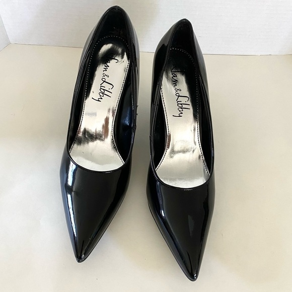NWOT — Sam & Libby SLORRAZIO Black Retro Pumps Size 10 — Y2K - Picture 1 of 14